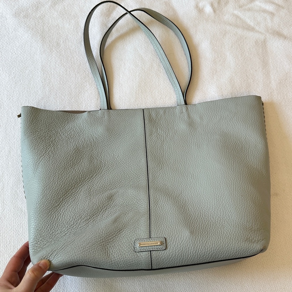 Rebecca Minkoff Light Blue Leather Tote Bag Panama